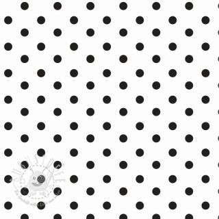 Baumwollstoff Dots white/black