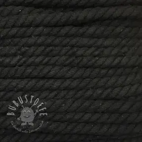 Baumwollkordel 12 mm schwarz