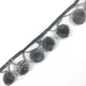 Bommelborte MEGA grey
