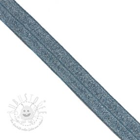 Elastisches Schrägband Polyamid glitter 20 mm dark blue