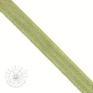 Elastisches Schrägband Polyamid glitter 20 mm lime
