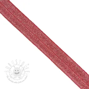Elastisches Schrägband Polyamid glitter 20 mm red