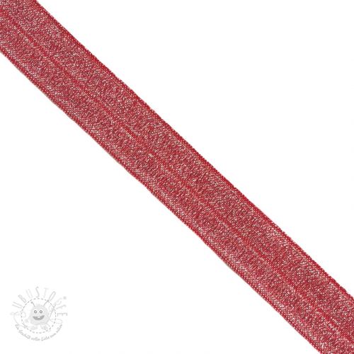 Elastisches Schrägband Polyamid glitter 20 mm red
