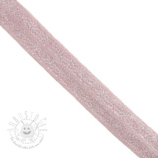 Elastisches Schrägband Polyamid glitter 20 mm rose