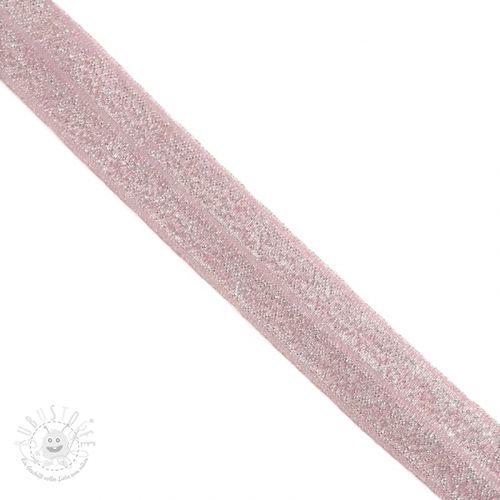 Elastisches Schrägband Polyamid glitter 20 mm rose