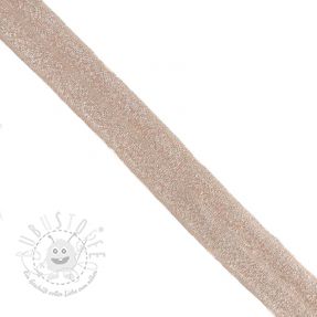 Elastisches Schrägband Polyamid glitter 20 mm salmon