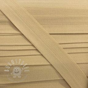 Elastisches Schrägband Polyamide matt beige