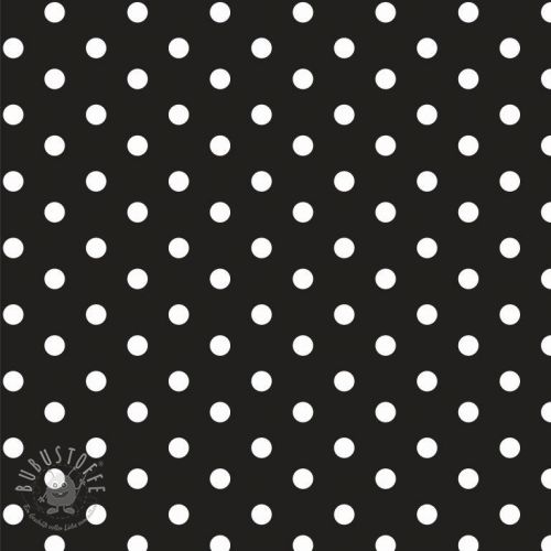 Baumwollstoff Dots black