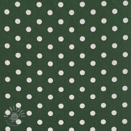 Baumwollstoff Dots dark green