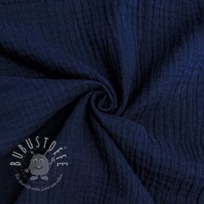 Double gauze/musselin navy ORGANIC