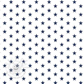 Baumwollstoff Petit stars white/navy