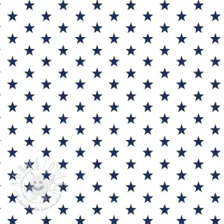 Baumwollstoff Petit stars white/navy