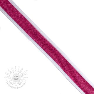 Strickborte Webband LUREX fuchsia