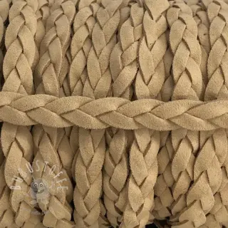 Wildlederkordel twisted taupe