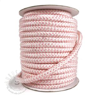 Twisted kordel ZIG ZAG light rose