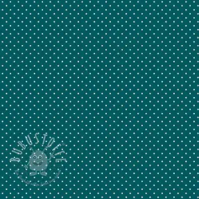 Baumwollstoff Petit dots petrol