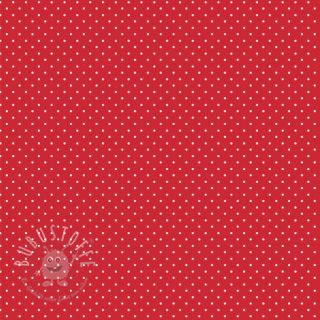 Baumwollstoff Petit dots red