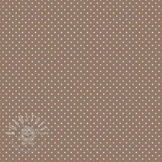 Baumwollstoff Petit dots taupe