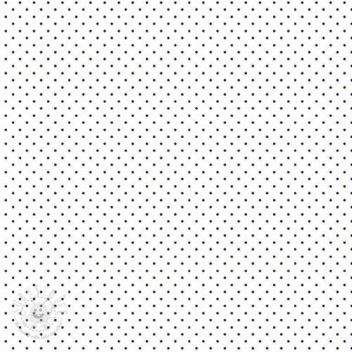 Baumwollstoff Petit dots white/navy