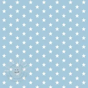 Baumwollstoff Petit stars light blue