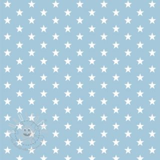 Baumwollstoff Petit stars light blue