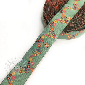 Band Flowers dark mint