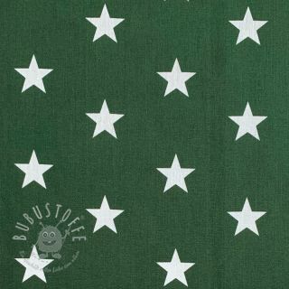 Baumwollstoff Stars dark green