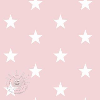 Baumwollstoff Stars light rose