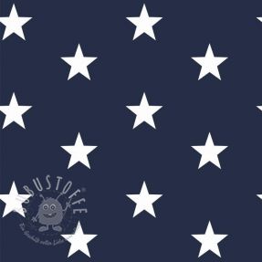 Baumwollstoff Stars navy