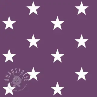 Baumwollstoff Stars purple