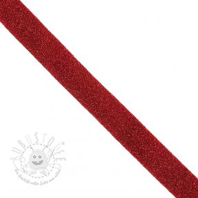 Schrägband LUREX red