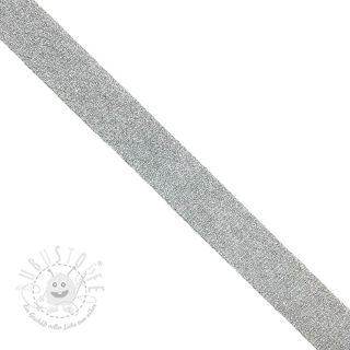 Schrägband LUREX white