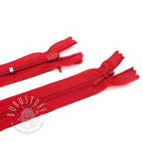 Reißverschluss Nahtverdeckt Verstellbar (60 cm) Rot
