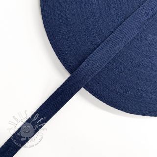 Baumwoll-Twill Band 15 mm dark blue