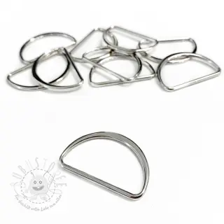 Halbringe 25 mm silver