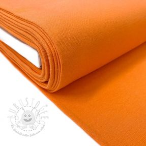 Baumwoll Bündchenstoff glatt orange ORGANIC