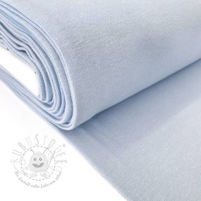 Baumwoll Bündchenstoff glatt baby blue ORGANIC