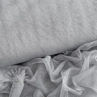 Feintüll ROYAL SPARKLE grey silver