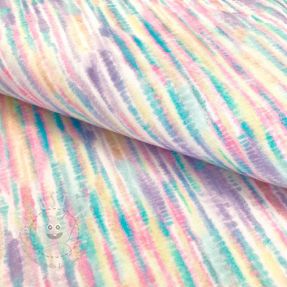 Jersey GOTS Colourful batik pastel digital print