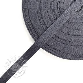 Baumwoll-Twill Band 15 mm grey