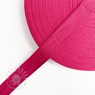 Baumwoll-Twill Band 25 mm fuchsia