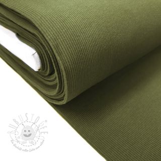 Baumwoll Bündchenstoff RIB army green ORGANIC