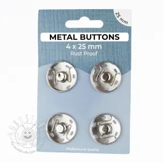 Druckknöpfe METAL 25 mm silver