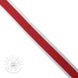 Strickborte Webband LUREX red