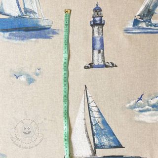 Dekostoff Linenlook Lighthouse sailing