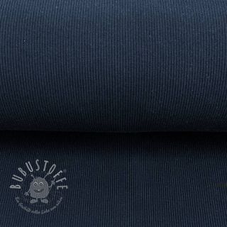 Baumwoll Bündchenstoff RIB nachtblau ORGANIC