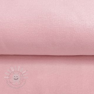 Baumwoll Bündchenstoff glatt GOTS powder pink