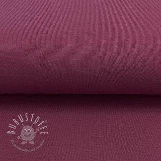 Baumwoll Bündchenstoff glatt lila ORGANIC