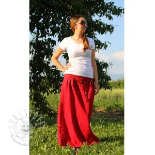 Leinenstoff gewaschen dark red