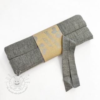 Elastisches Schrägband viskose - 3 m grey melange